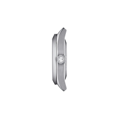 Tissot Gentleman T127.407.11.091.01 green sunray dial and date window detail