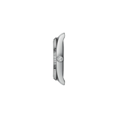 Tissot Ballade ice blue dial, fluted bezel detail