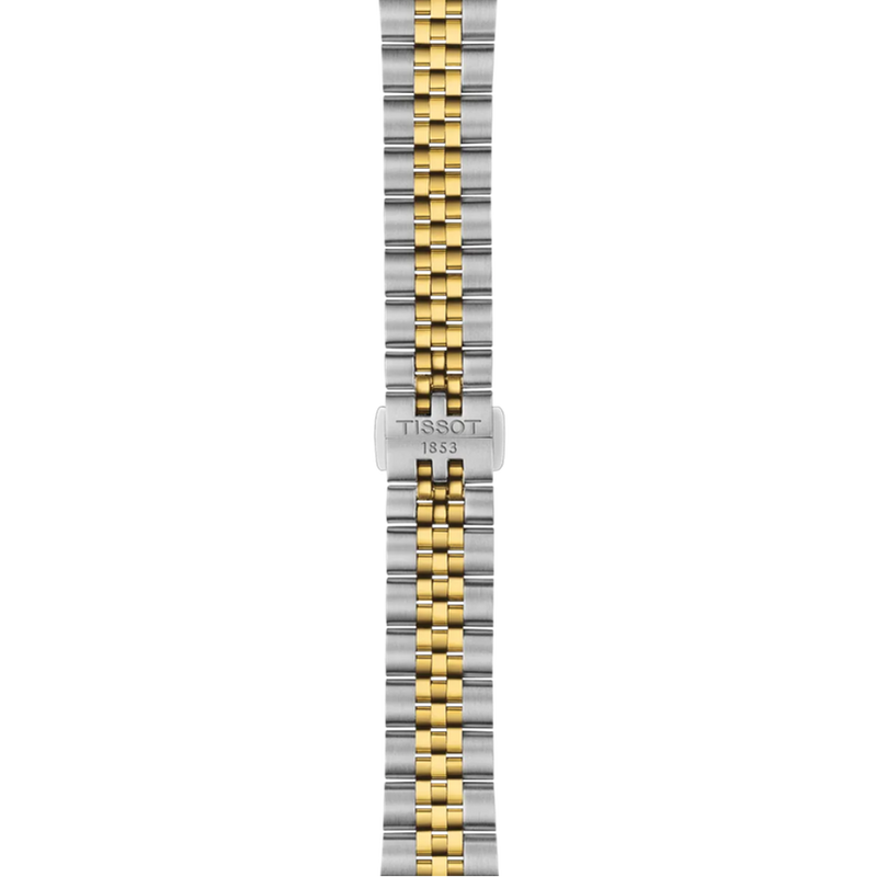 Tissot Ballade two-tone gold watch, side profile