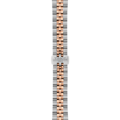 Tissot Ballade two-tone rose gold watch, side profile