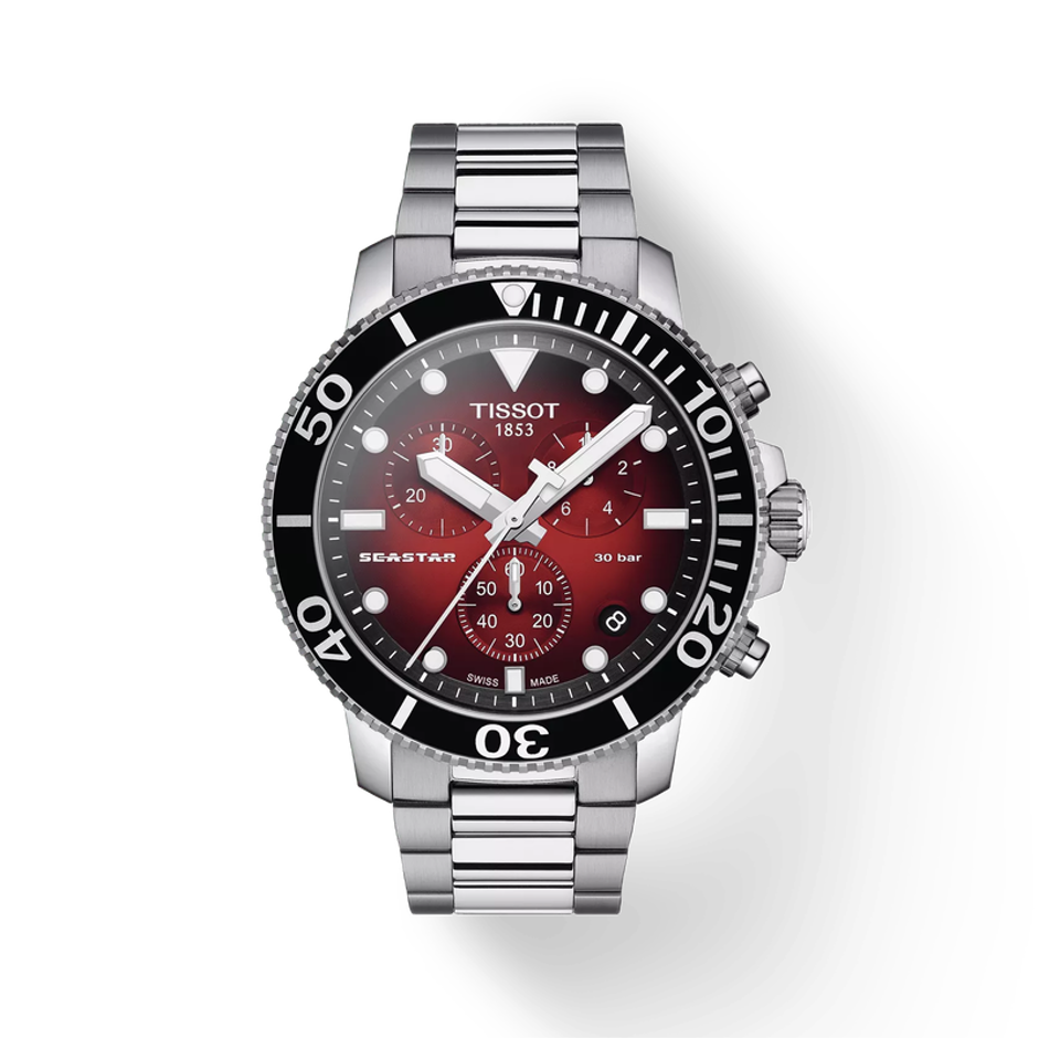 Tissot Seastar 1000 Chronograph Red Dial Men's Watch T120.417.11.421.00