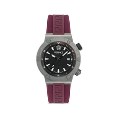 Versace Greca Logo Diver 43mm watch with black dial and Medusa head